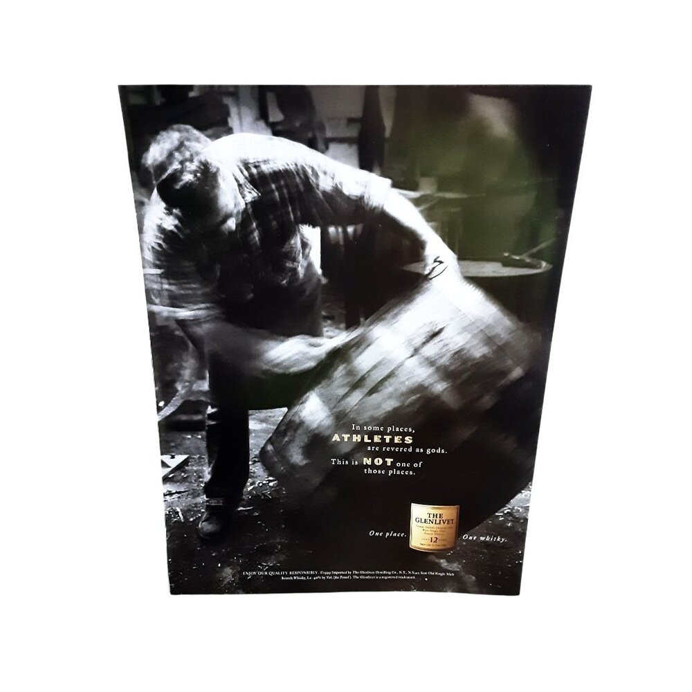 2000 Glenlivet 12 Year Scotch Whisky Artisan Motion Ad Magazine Print